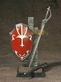 The templar's shield and holy silver rapier from the Dragon Quest Legend Items Gallery