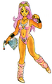Maya wearing the Pink leotard.