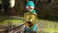 Terry wielding a Slime Knight shield in Heroes II.