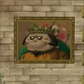 Trode's portrait in the restored Trodain Castle. (Cell phone)