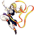 Milly in a battle stance.