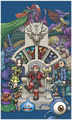 Gloopert, with Psaro, Rose, the young Professor Toilen Trubble, Psaro's Pawn, Eileen, Roseguadrin, a Platypunk, Aamon, Barbatos, Pruslas, and Rashaverak in Dragon Quest Monsters: The Dark Prince