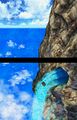 Escaping Crocodilopolis through the waterfall. (Nintendo DS)