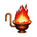 The faerie flame; this icon would be reused for the lamplight in XI.