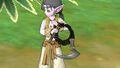 An Elf character in Dragon Quest X equipped with the chain sickle