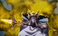 Vearn activating his Staff of Edacity.