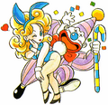 Male and female gadabouts, Famicom artwork